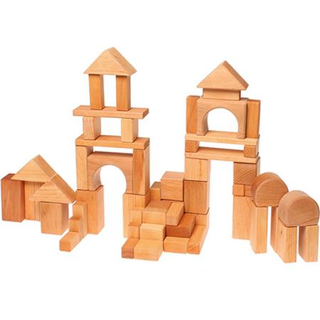 Grimms houten blokken blank 60 delig